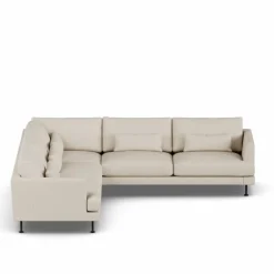 Bredhult soffa Jump Beige 1956-svart stål hörnsoffa F