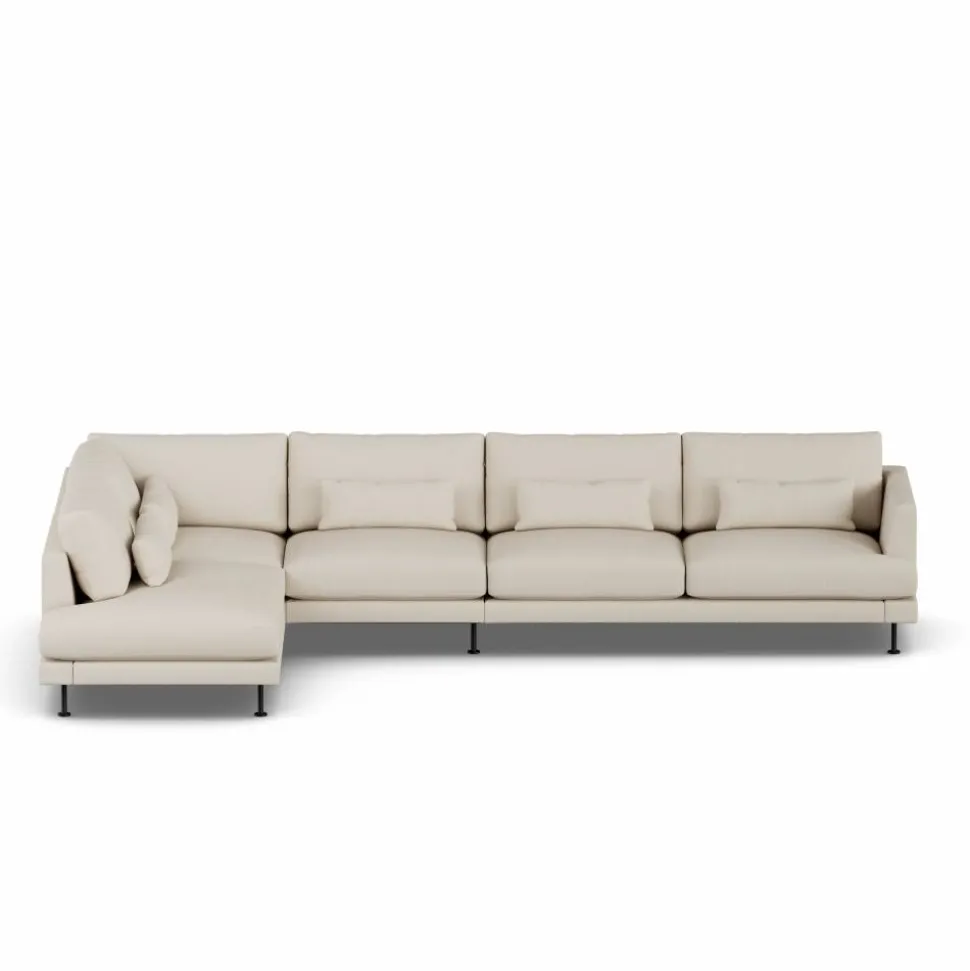 Bredhult soffa Jump Beige 1956-svart stål 4-sits B2