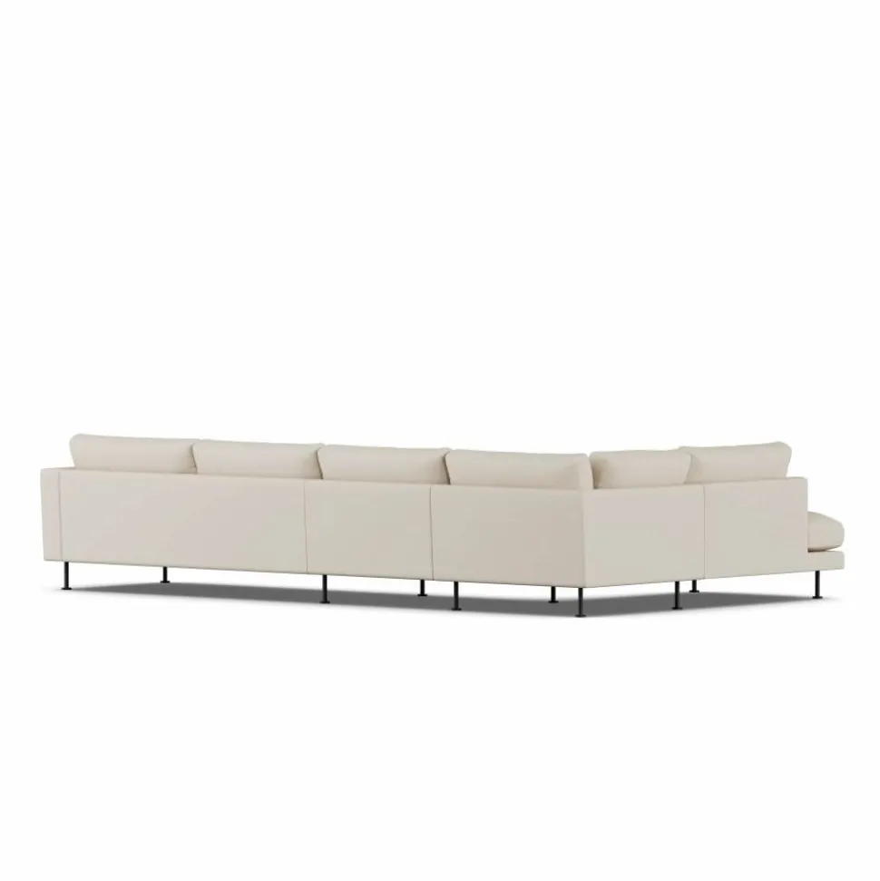 Bredhult soffa Jump Beige 1956-svart stål 4-sits B2