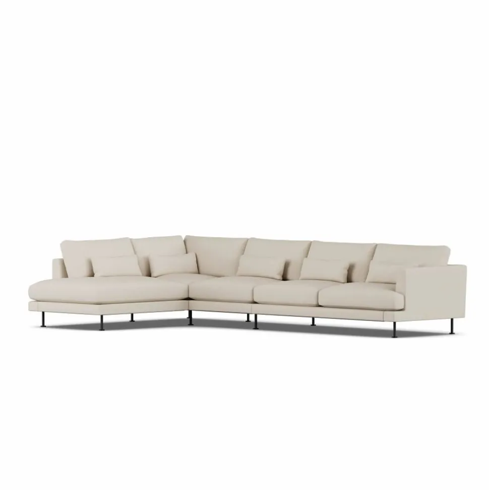 Bredhult soffa Jump Beige 1956-svart stål 4-sits B2