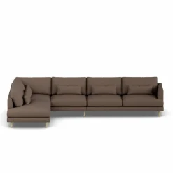 Bredhult soffa Jump Brown 1955-vitoljad ek 4-sits B2