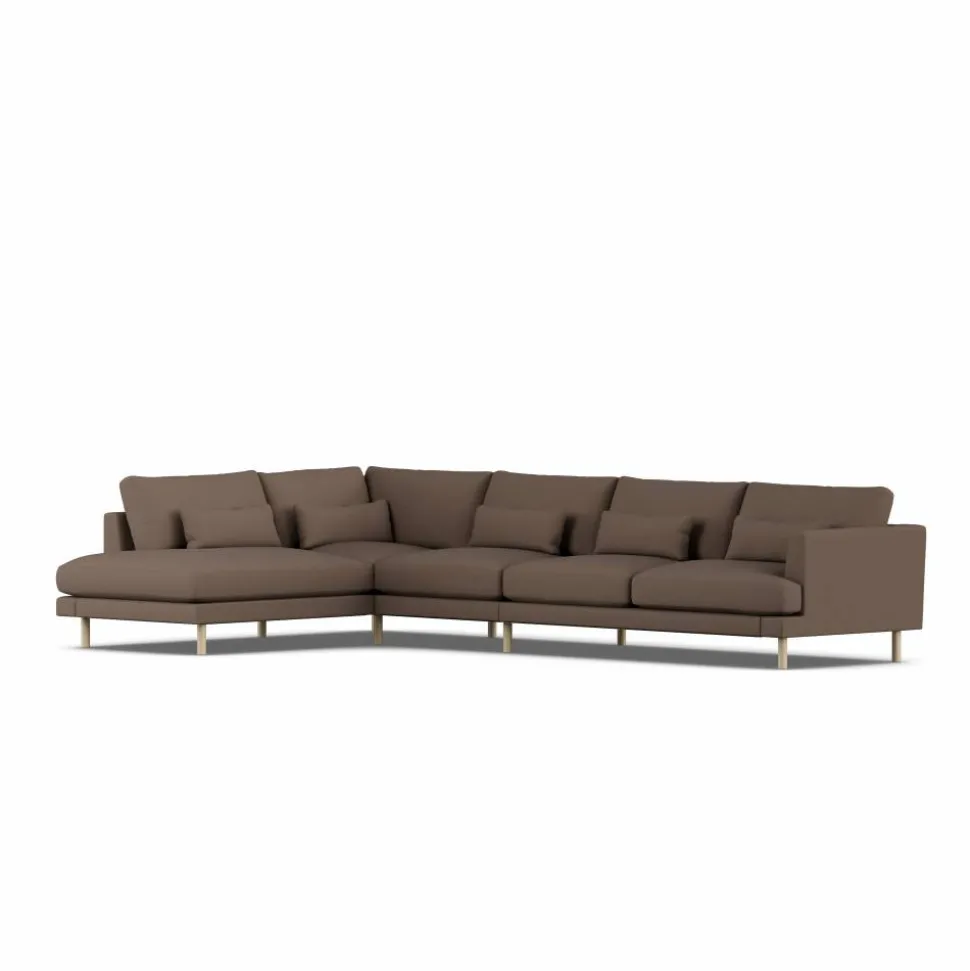 Bredhult soffa Jump Brown 1955-vitoljad ek 4-sits B2