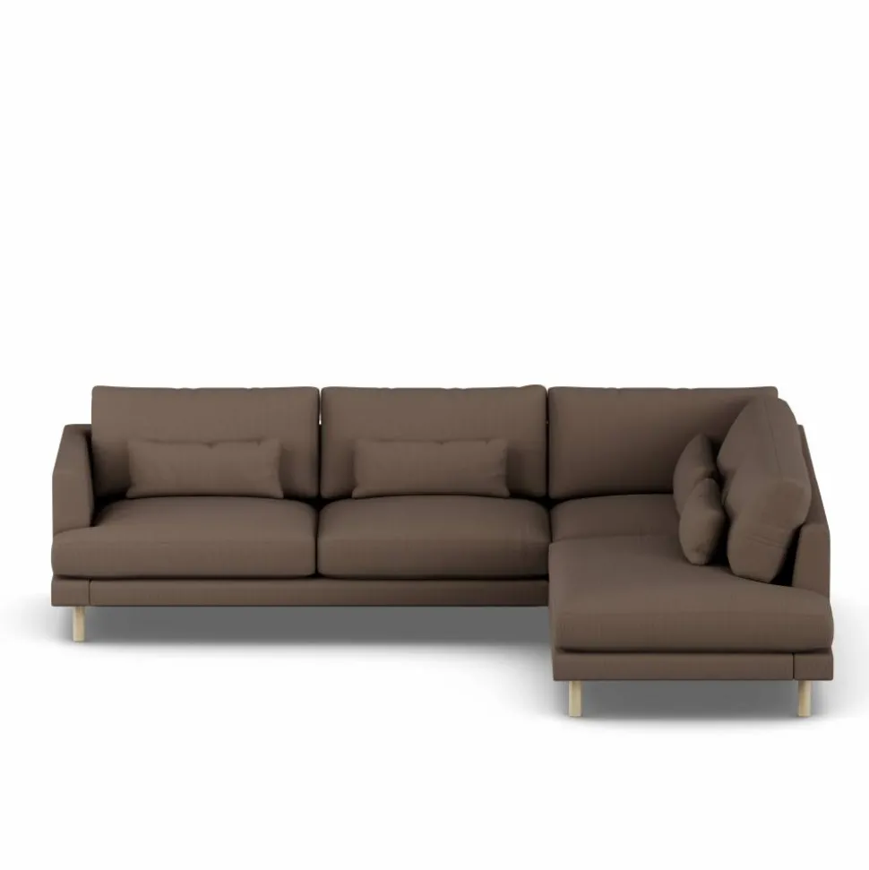 Bredhult soffa Jump Brown 1955-vitoljad ek 3-sits A1
