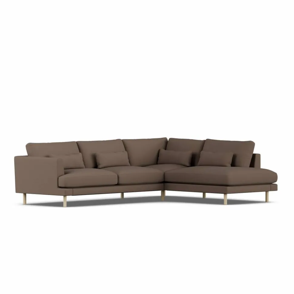 Bredhult soffa Jump Brown 1955-vitoljad ek 3-sits A1