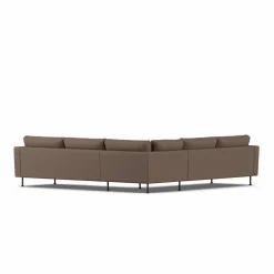 Bredhult soffa Jump Brown 1955-svart stål hörnsoffa F