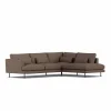 Bredhult soffa Jump Brown 1955-svart stål 3-sits A1
