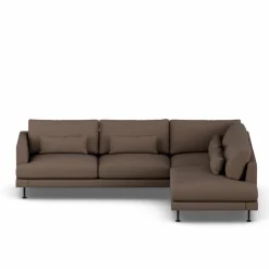 Bredhult soffa Jump Brown 1955-svart stål 3-sits A1