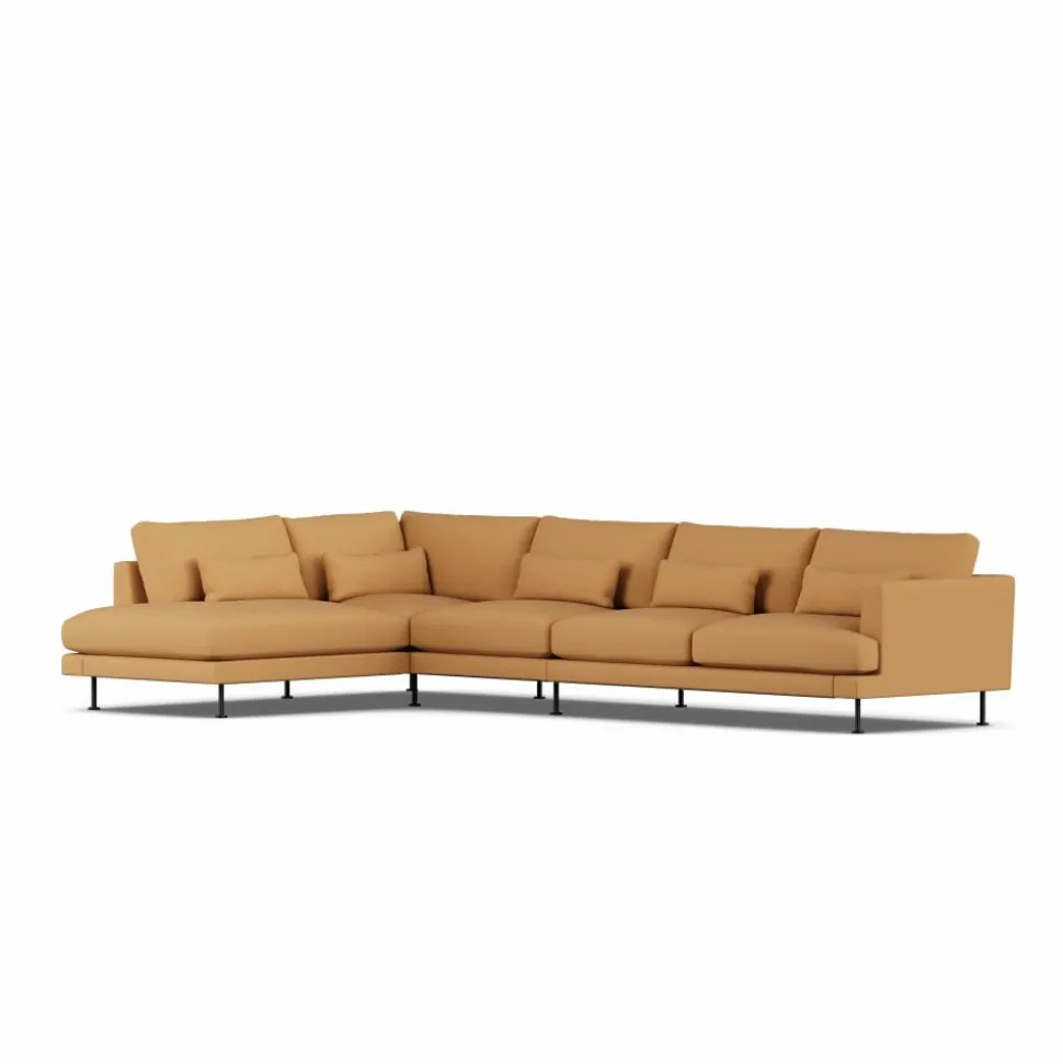 Bredhult soffa Jump Honey 1959-svart stål 4-sits B2
