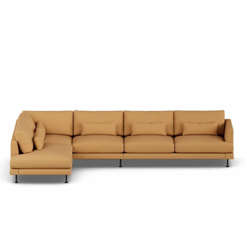 Bredhult soffa Jump Honey 1959-svart stål 4-sits B2