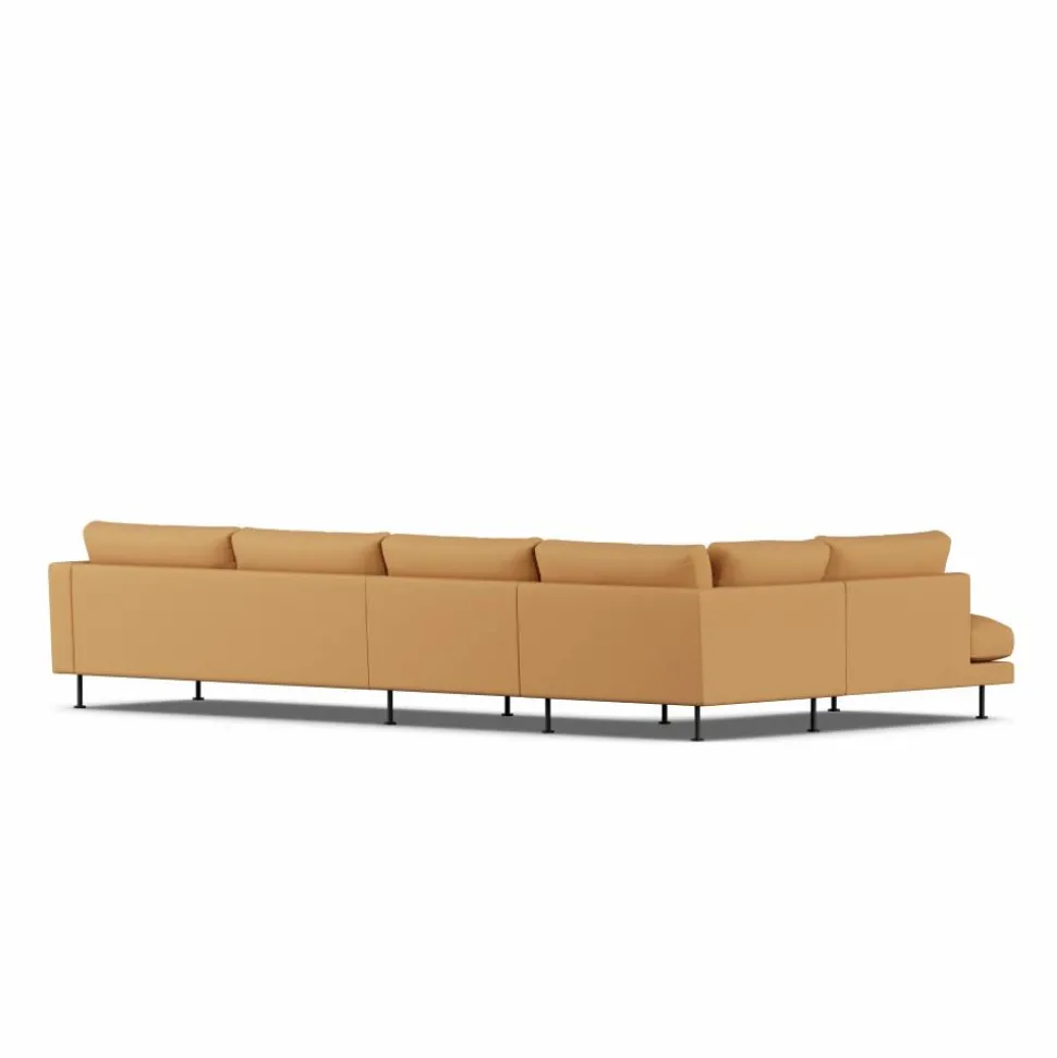 Bredhult soffa Jump Honey 1959-svart stål 4-sits B2