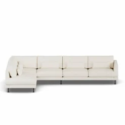 Bredhult soffa Jump Off White 1954-svart stål 4-sits B2