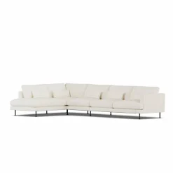 Bredhult soffa Jump Off White 1954-svart stål 4-sits B2