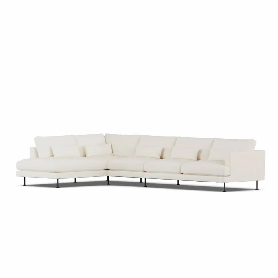 Bredhult soffa Jump Off White 1954-svart stål 4-sits B2