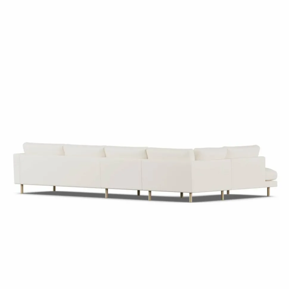 Bredhult soffa Jump Off White 1954-vitoljad ek 4-sits B2