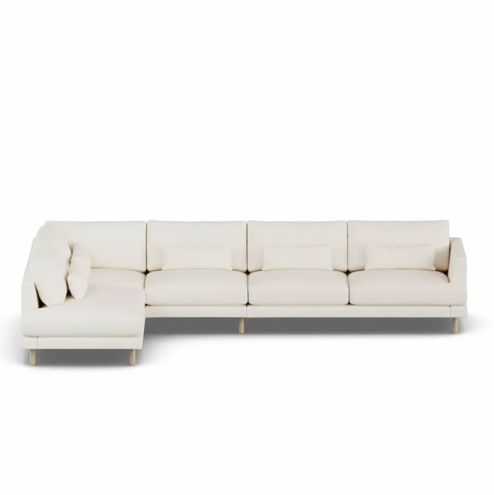 Bredhult soffa Jump Off White 1954-vitoljad ek 4-sits B2