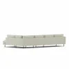 Bredhult soffa Luiza Beige 3981-svart stål 4-sits B1