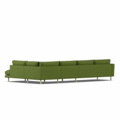 Bredhult soffa Luiza Green 3975-vitoljad ek 4-sits B1