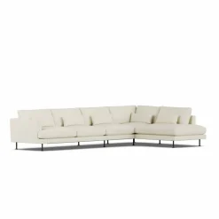 Bredhult soffa Oslo Nature 1540-svart stål 4-sits B1