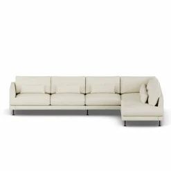Bredhult soffa Oslo Nature 1540-svart stål 4-sits B1