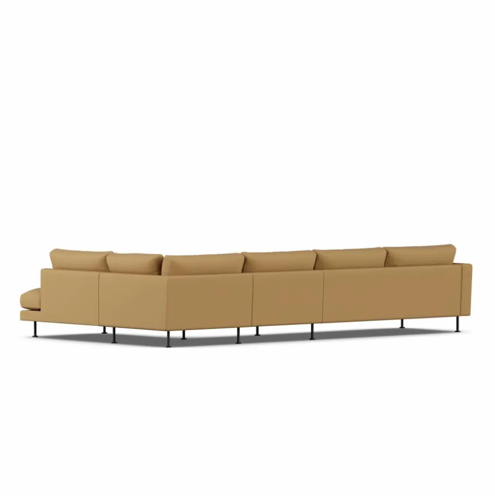 Bredhult soffa Same Ochre 6676-svart stål 4-sits B1