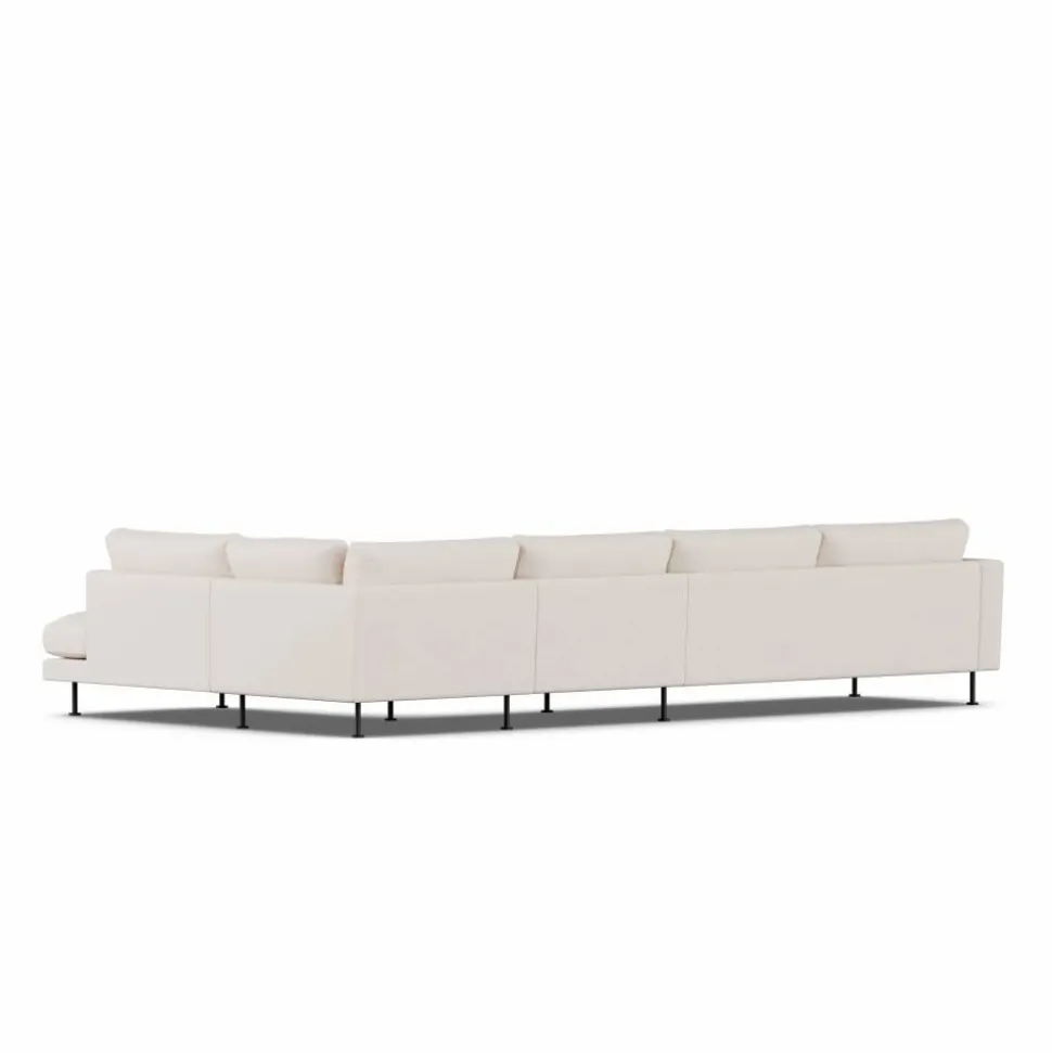 Bredhult soffa Same Off White 6671-svart stål 4-sits B1