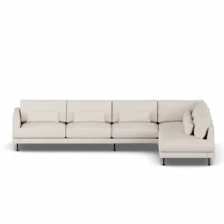 Bredhult soffa Same Off White 6671-svart stål 4-sits B1