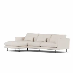 Bredhult soffa Same Off White 6671-svart stål 2 5-sits C2