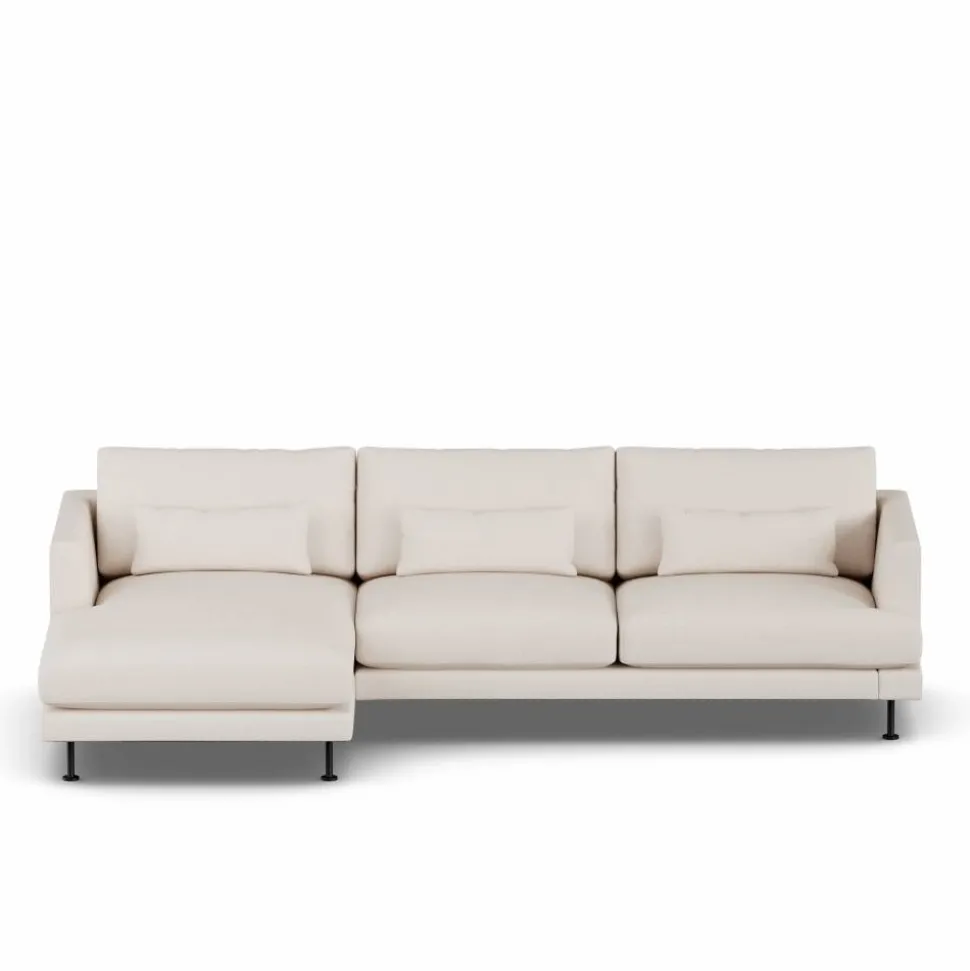 Bredhult soffa Same Off White 6671-svart stål 2 5-sits C2