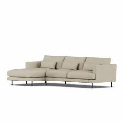 Bredhult soffa Bern Beige 0341-svart stål 2 5-sits C2