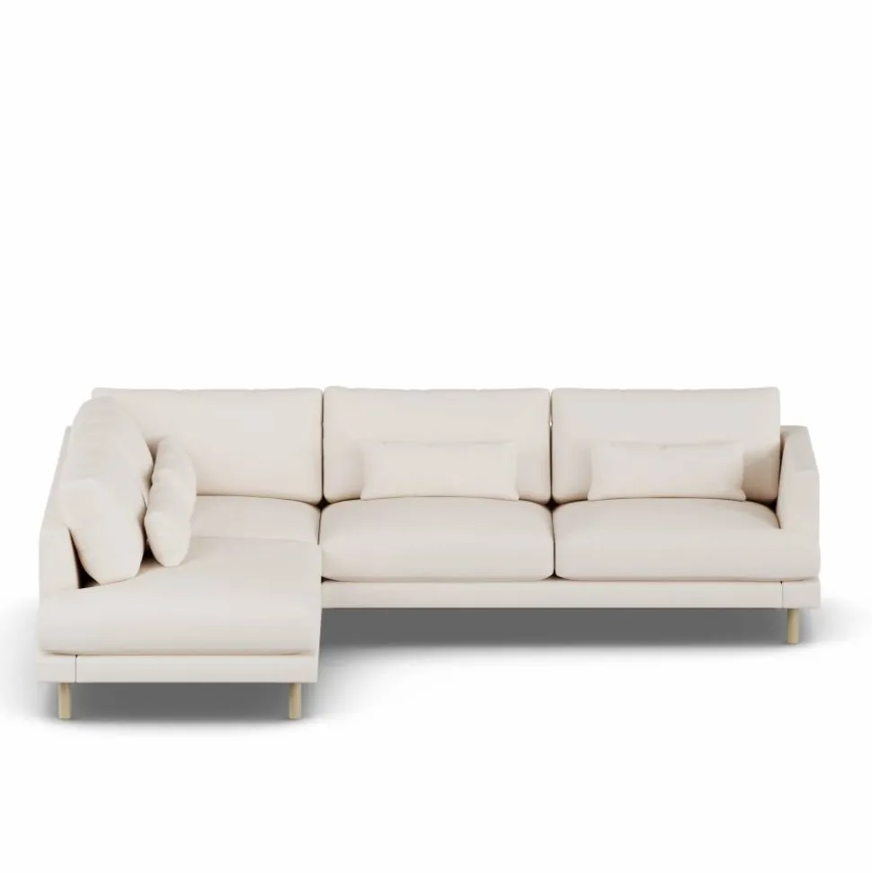 Bredhult soffa Caleido Beige 9600-vitoljad ek 3-sits A2