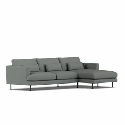 Bredhult soffa Caleido Grey 1240-svart stål 2 5-sits C1