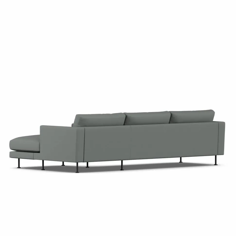 Bredhult soffa Caleido Grey 1240-svart stål 2 5-sits C1