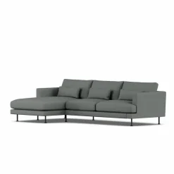 Bredhult soffa Caleido Grey 1240-svart stål 2 5-sits C2