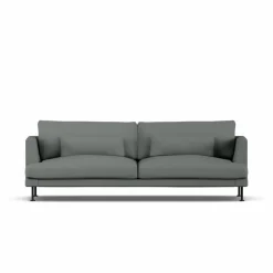Bredhult soffa Caleido Grey 1240-svart stål 3-sits