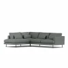 Bredhult soffa Caleido Grey 1240-svart stål 3-sits A2