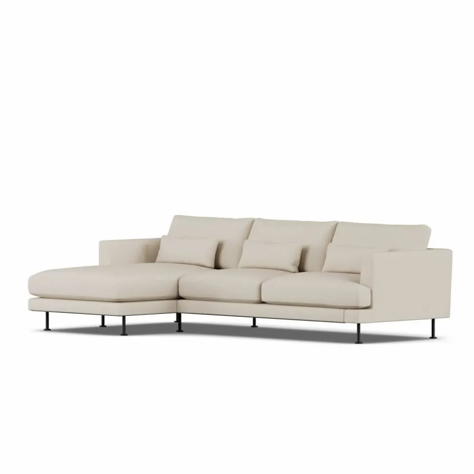 Bredhult soffa Jump Beige 1956-svart stål 2 5-sits C2