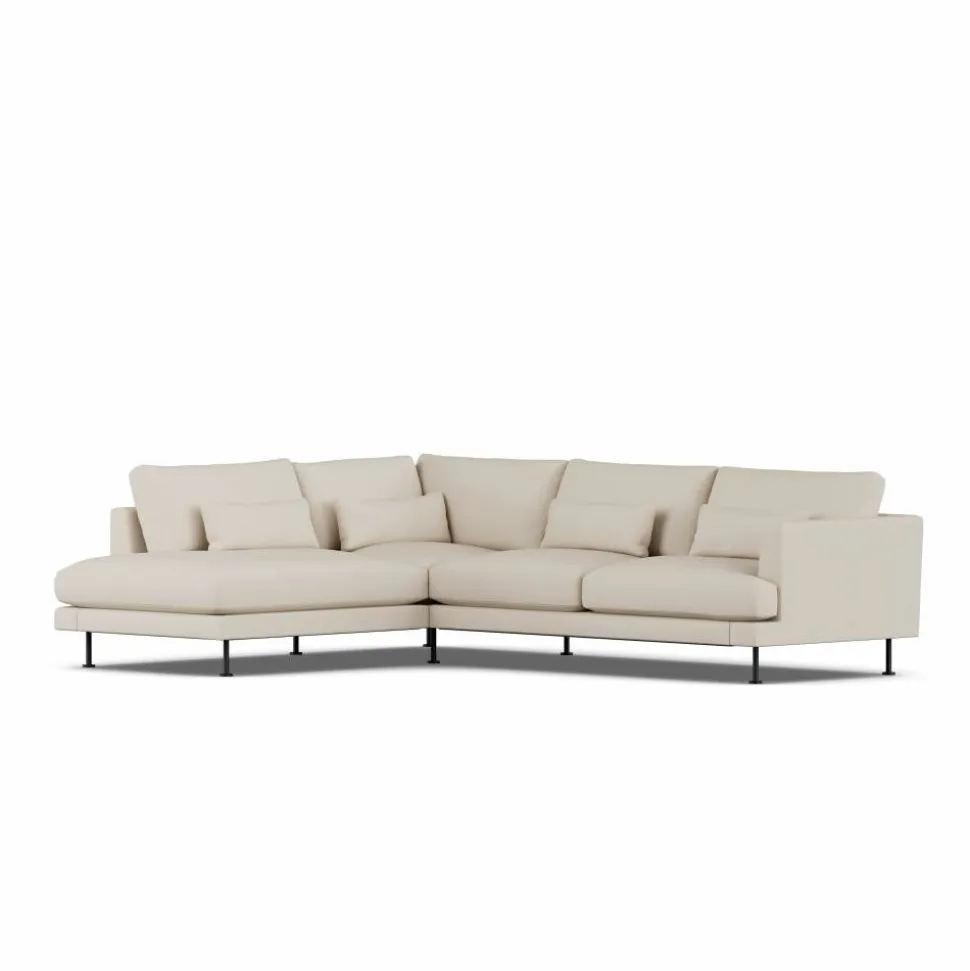 Bredhult soffa Jump Beige 1956-svart stål 3-sits A2