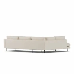 Bredhult soffa Jump Beige 1956-svart stål 3-sits A2