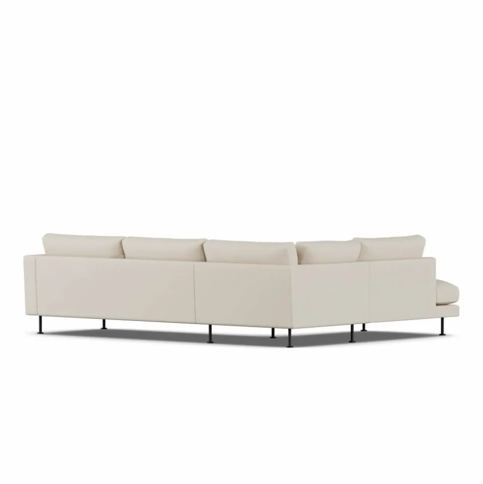 Bredhult soffa Jump Beige 1956-svart stål 3-sits A2