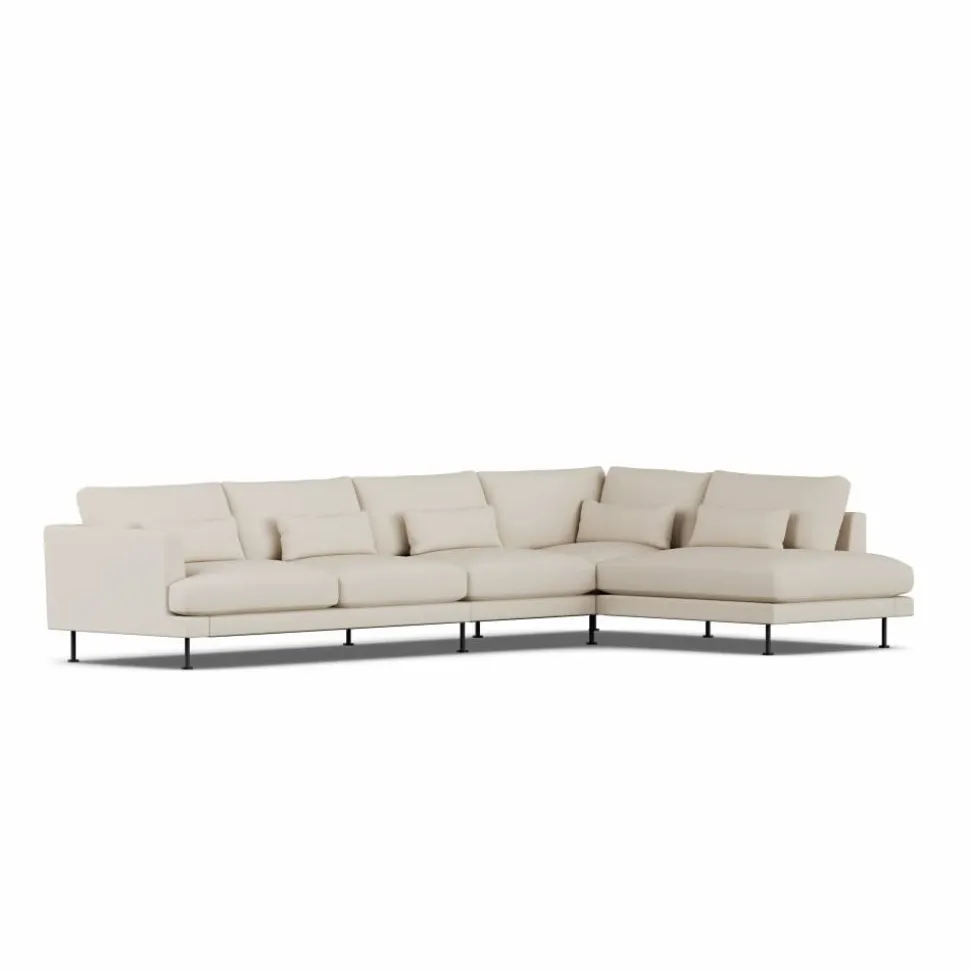 Bredhult soffa Jump Beige 1956-svart stål 4-sits B1