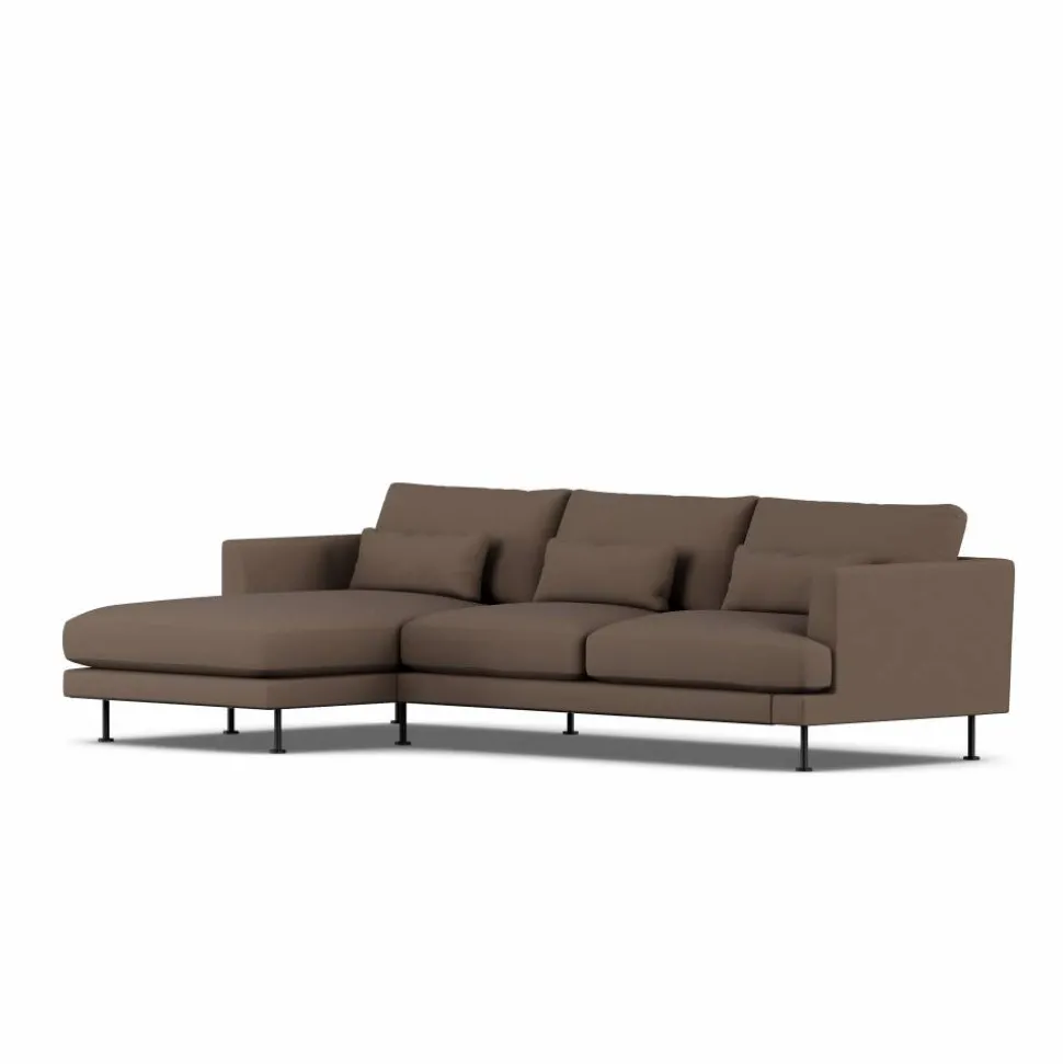 Bredhult soffa Jump Brown 1955-svart stål 2 5-sits C2