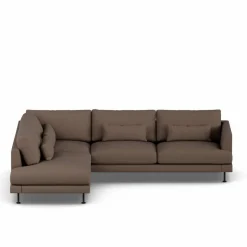 Bredhult soffa Jump Brown 1955-svart stål 3-sits A2