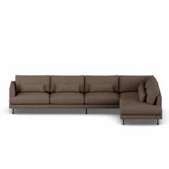 Bredhult soffa Jump Brown 1955-svart stål 4-sits B1
