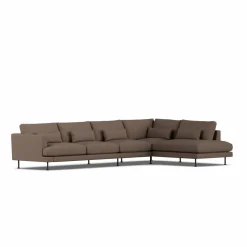 Bredhult soffa Jump Brown 1955-svart stål 4-sits B1