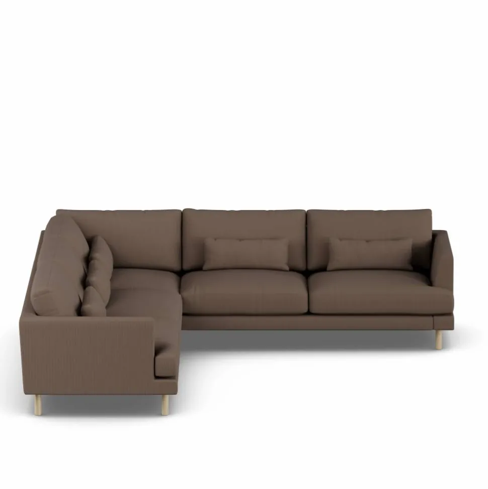 Bredhult soffa Jump Brown 1955-vitoljad ek hörnsoffa F