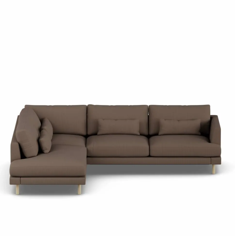 Bredhult soffa Jump Brown 1955-vitoljad ek 3-sits A2