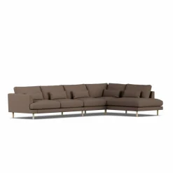 Bredhult soffa Jump Brown 1955-vitoljad ek 4-sits B1