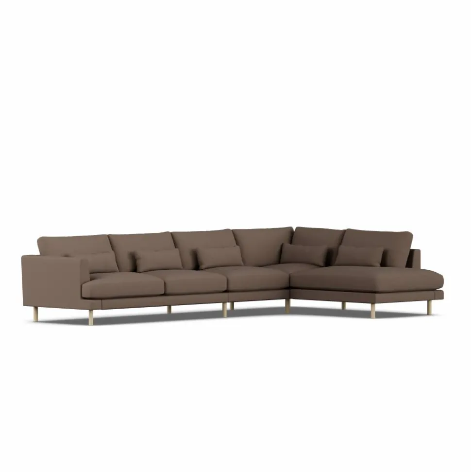 Bredhult soffa Jump Brown 1955-vitoljad ek 4-sits B1