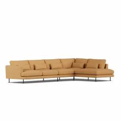 Bredhult soffa Jump Honey 1959-svart stål 4-sits B1