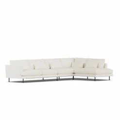 Bredhult soffa Jump Off White 1954-svart stål 4-sits B1